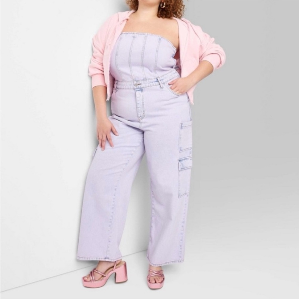 🔥TUBE CARGO DENIM JUMPSUIT !!